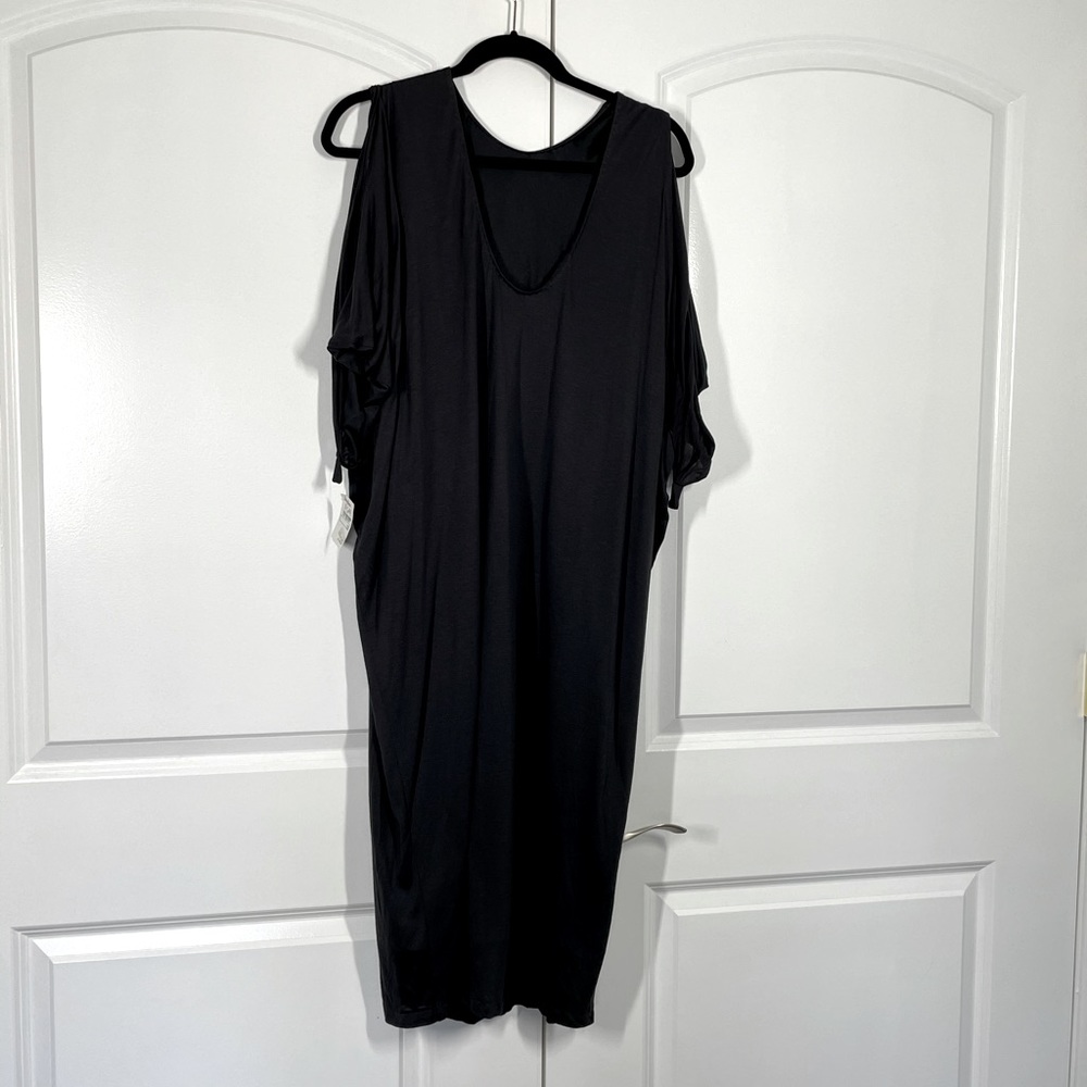 Halston Grecian midi dress open back NWT size 10 - Picture 9 of 11